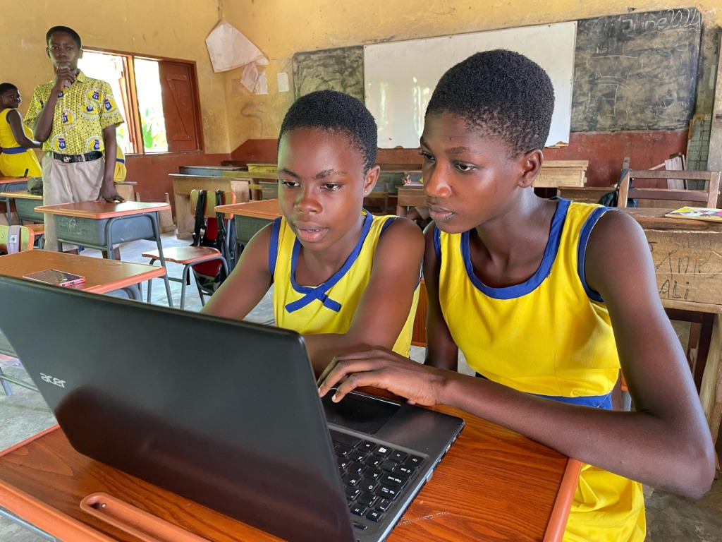 Students learning at Ahenkro Methodist Basic School